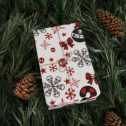 Walking With A Winter Skeleton Holiday Wrapping Paper - Pack of 10