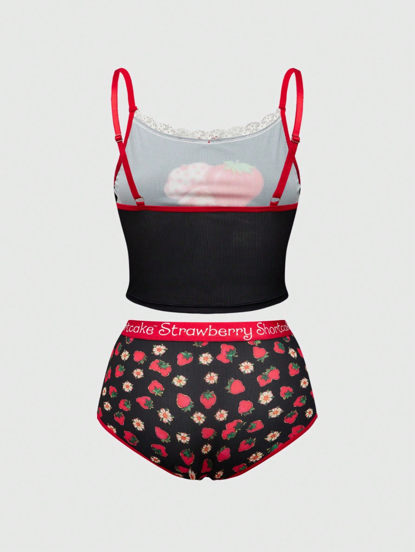 Back view of Alluringly Lush loungewear set displaying full coverage and comfortable fit