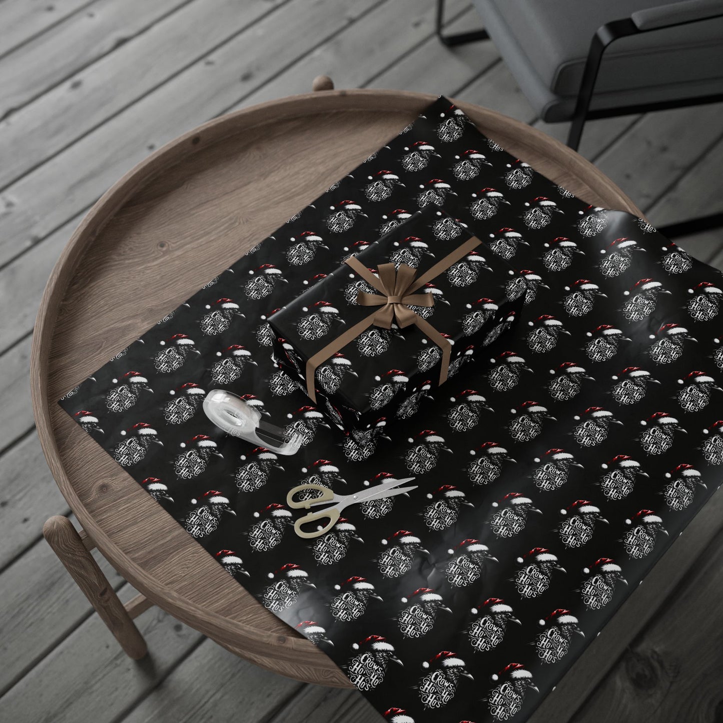 Hoe Hoe Hoe Ravens Christmas Gift Wrapping Paper