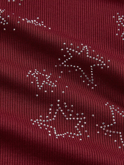 Close up of Punk Riot Tube Top with grunge hem and studs
Gothic strapless punk halter top
Alternative fashion strapless punk top with studded design