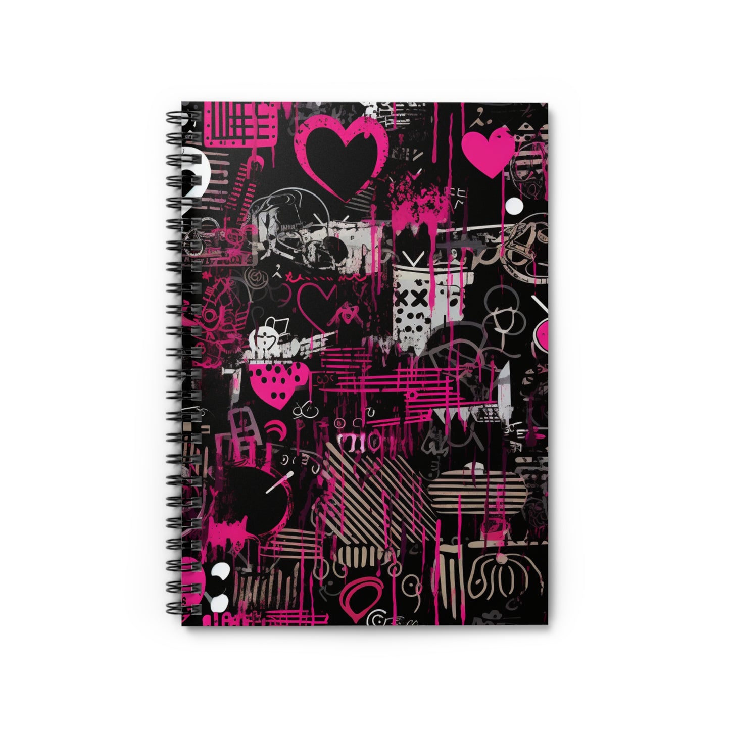 Pink Grunge Spiral Notebook Journal