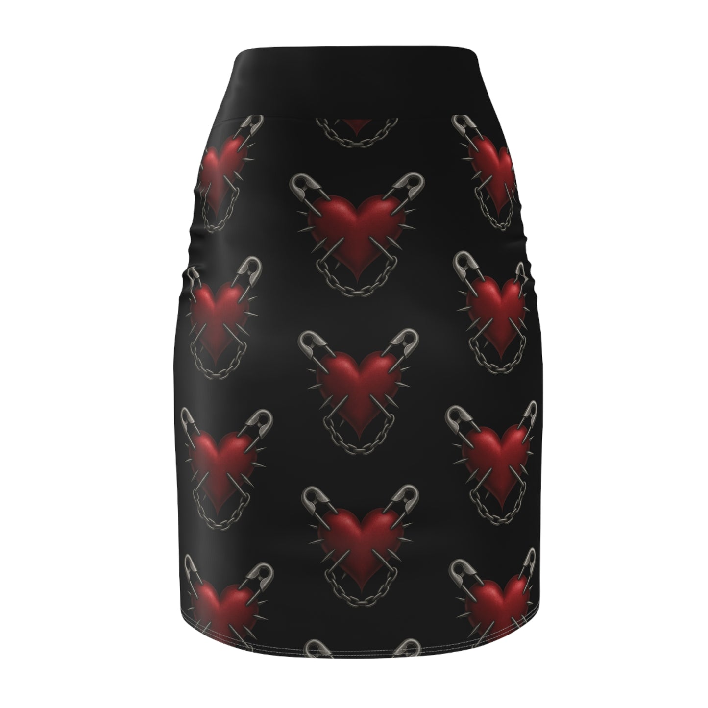 Don't Pin Me Down Heart Pencil Skirt