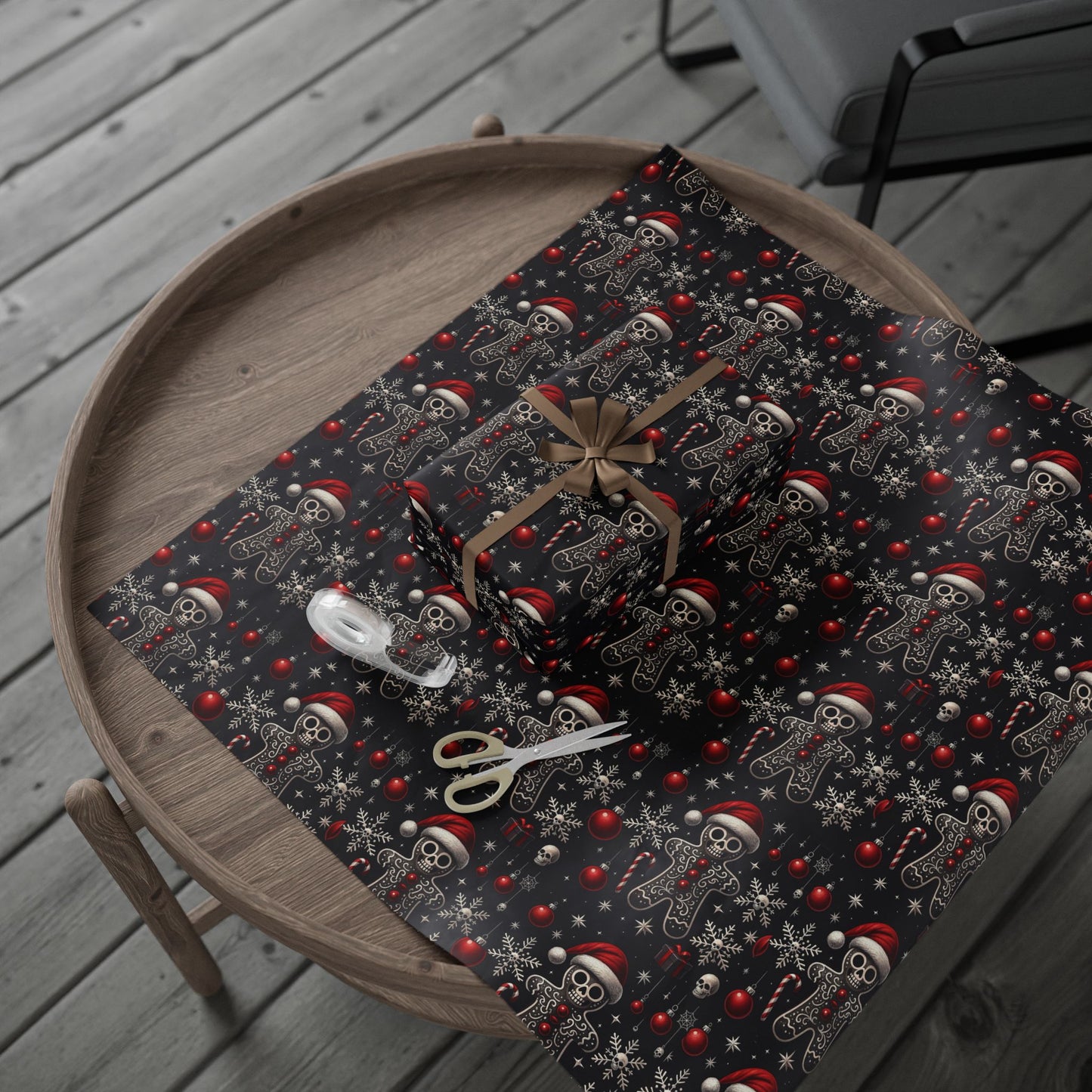 Gothic Holiday Christmas Gift Wrapping Paper