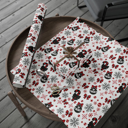 Walking With A Winter Skeleton Holiday Wrapping Paper - Pack of 10