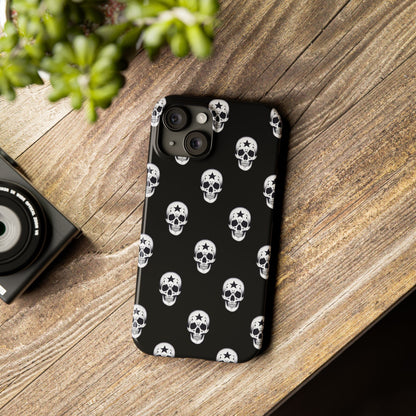 Funda para teléfono con calaveras rebeldes