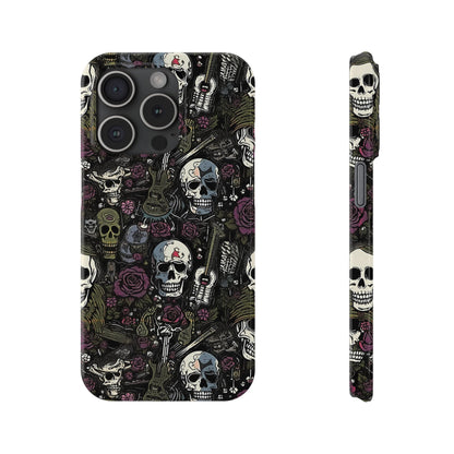 Funda para teléfono morada Rock N Rose