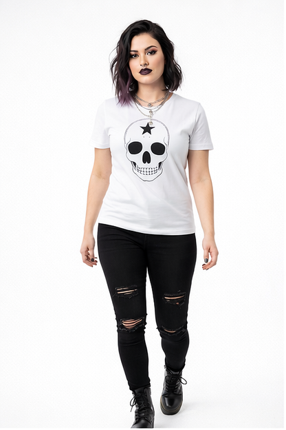 The Midnight Crest Skull Tee