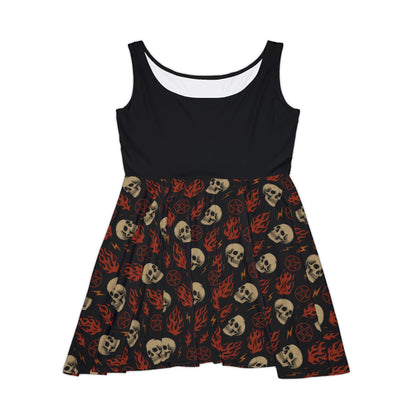 Skull print gothic skater dress
Alternative skull dress for punk fashion lovers
