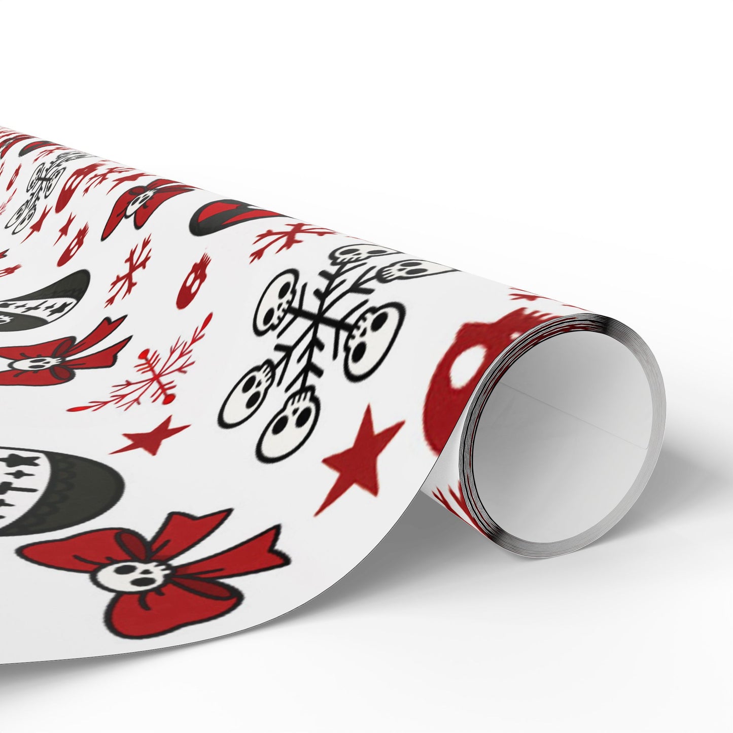 Walking With A Winter Skeleton Holiday Wrapping Paper - Pack of 10