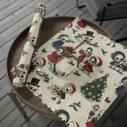 Little Skulls Horror Holiday Wrapping Paper