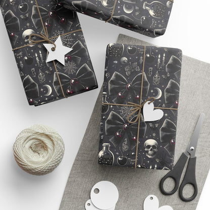 Bows, Bells and Remedy Gothic Holiday Wrapping Paper