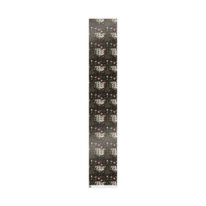 Deck The Halls With Little Skulls In Black Holiday Wrapping Paper In Black - Pack of 10