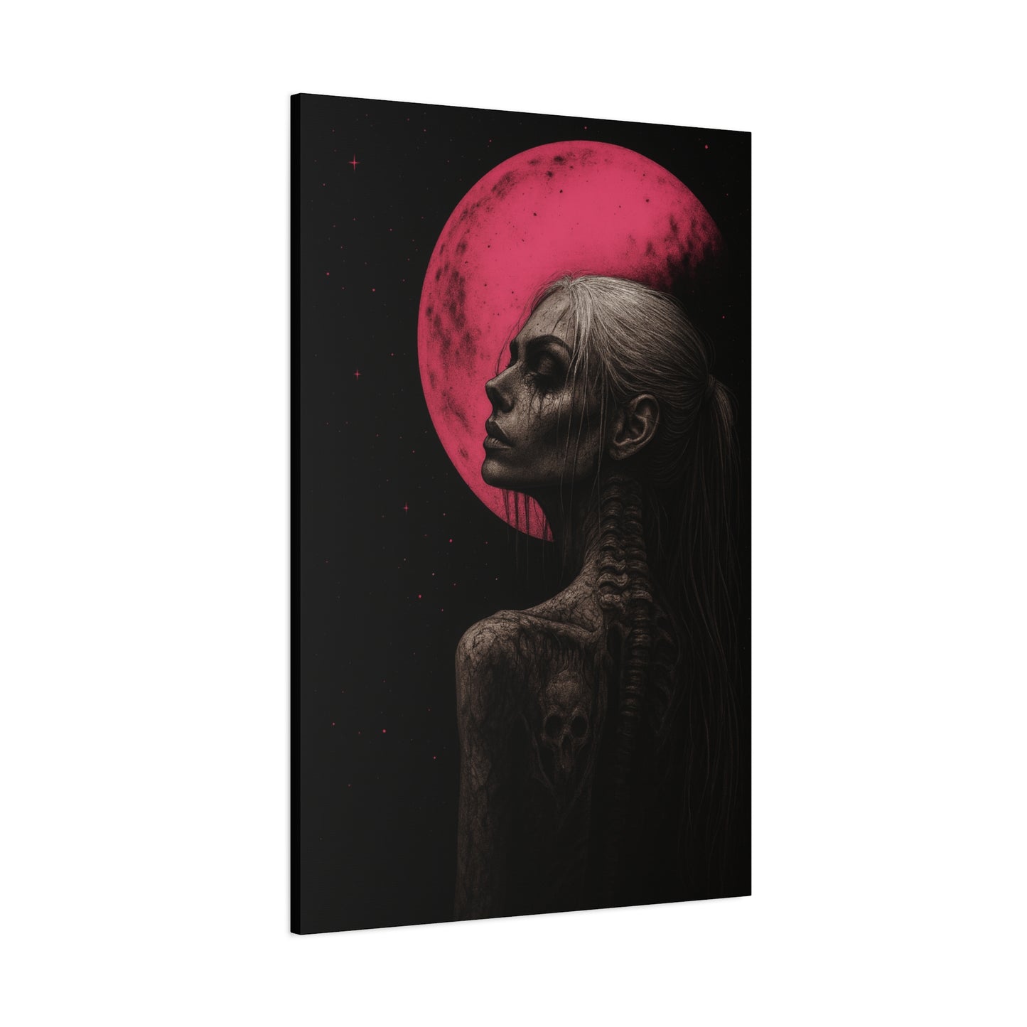 Hot Pink Moon Canvas Print
