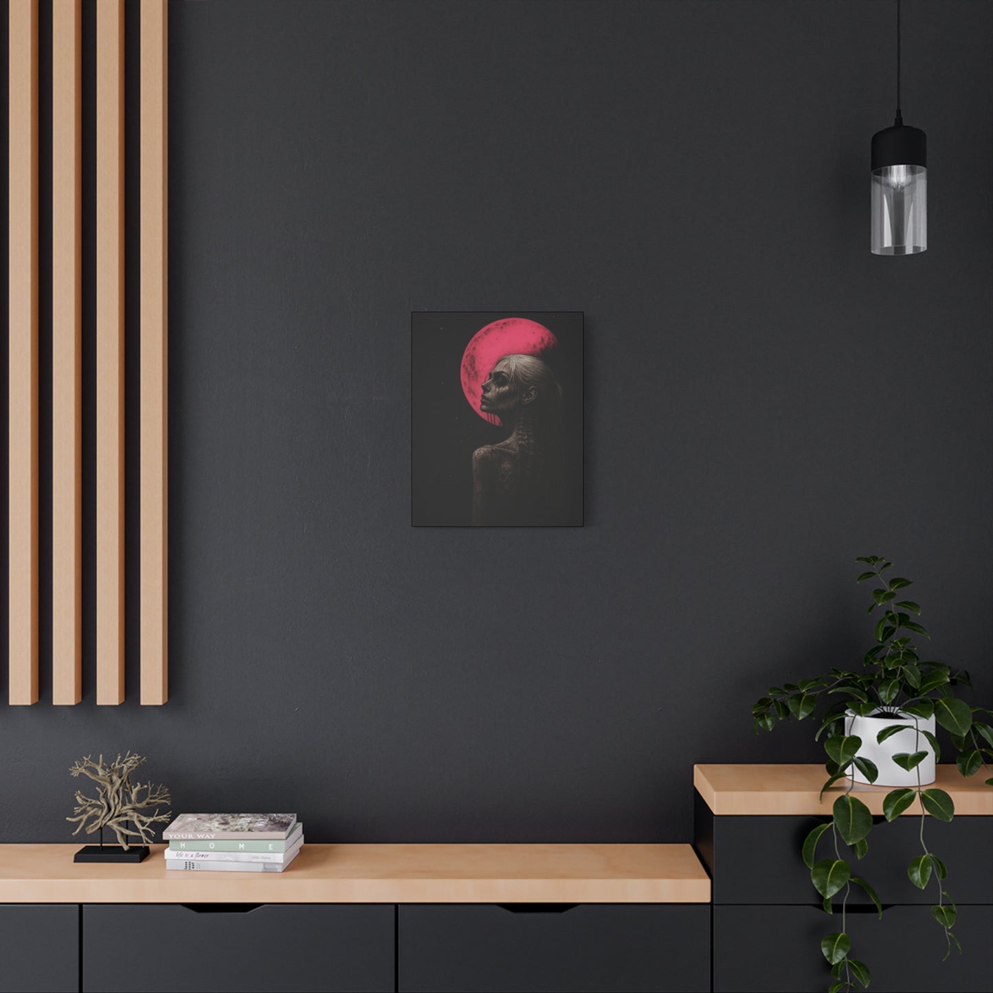 Hot Pink Moon Canvas Print