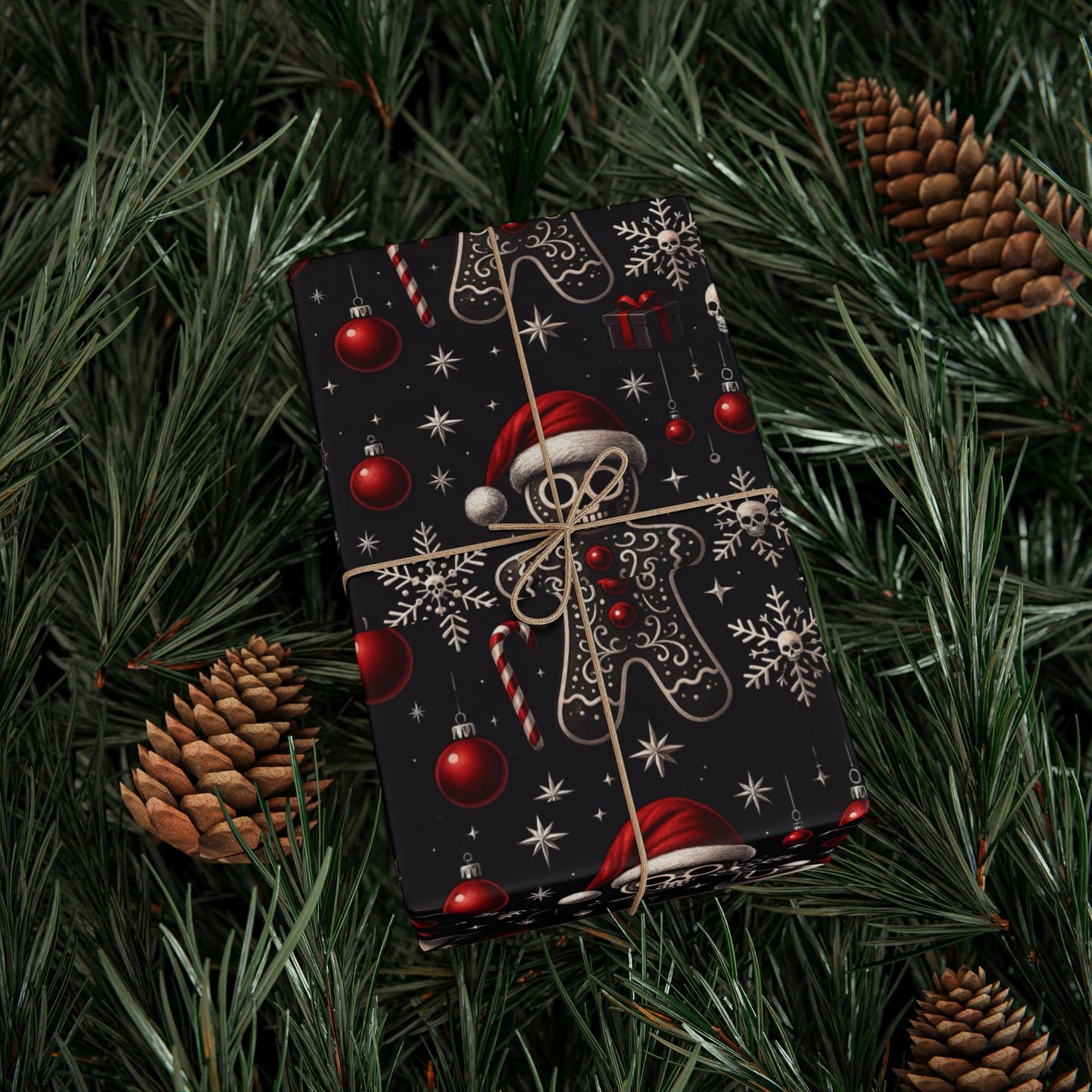 Gothic Holiday Christmas Gift Wrapping Paper