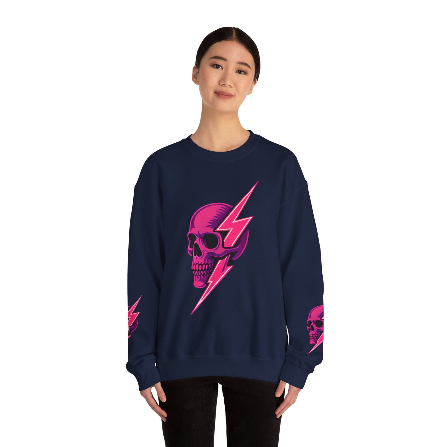 Edgy Skull & Lightning Sweatshirt