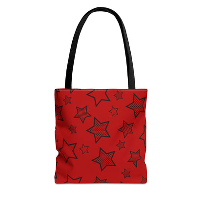 Bolsa de mano divertida con estrellas rojas 