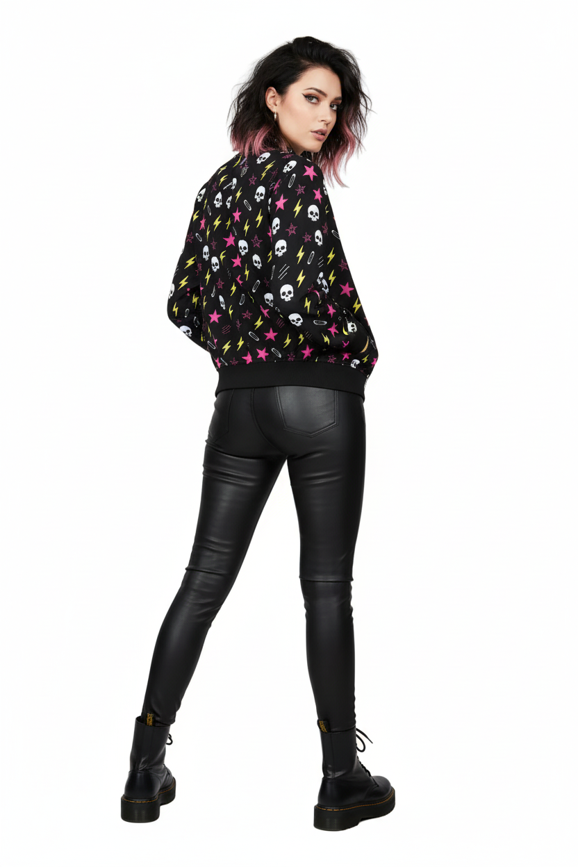 Graveveil Skull Women’s Bomber Jacket