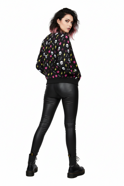Graveveil Skull Women’s Bomber Jacket