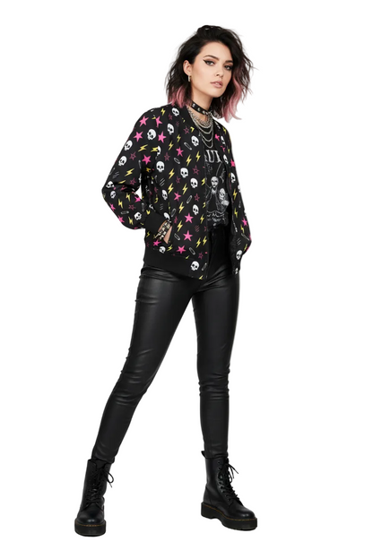 Graveveil Skull Women’s Bomber Jacket