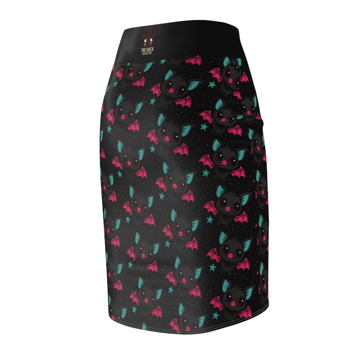 Neon Bat Pencil Skirt