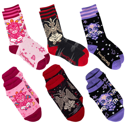 Ultimate Baphomet Ankle and Crew Sock Pack | 6 Designs