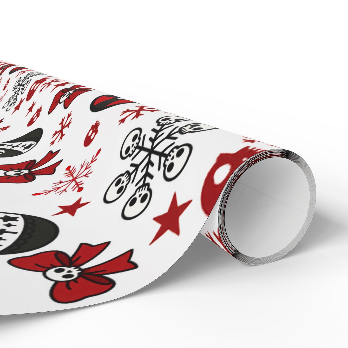 Walking With A Winter Skeleton Holiday Wrapping Paper - Pack of 10