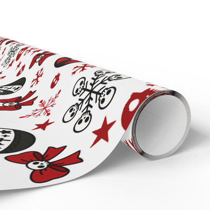 Walking With A Winter Skeleton Holiday Wrapping Paper - Pack of 10