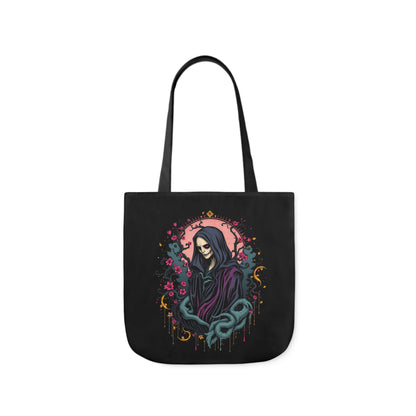 Gothic wraith tote bag with ethereal design - alternative fashion accessory featuring mystical dark fantasy artwork and spacious interio