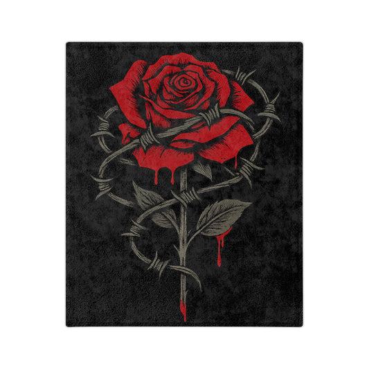 Rebel Rose Velveteen Blanket