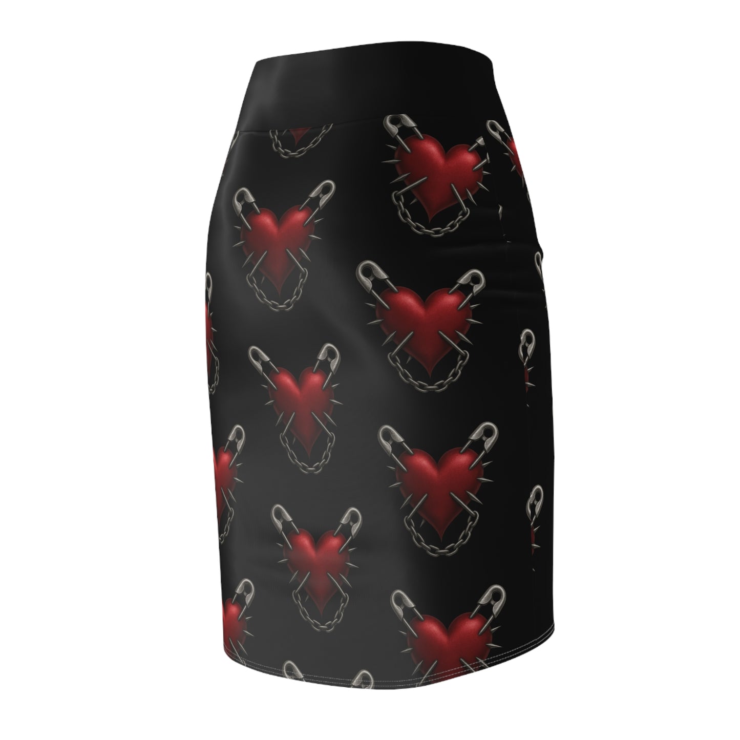 Don't Pin Me Down Heart Pencil Skirt