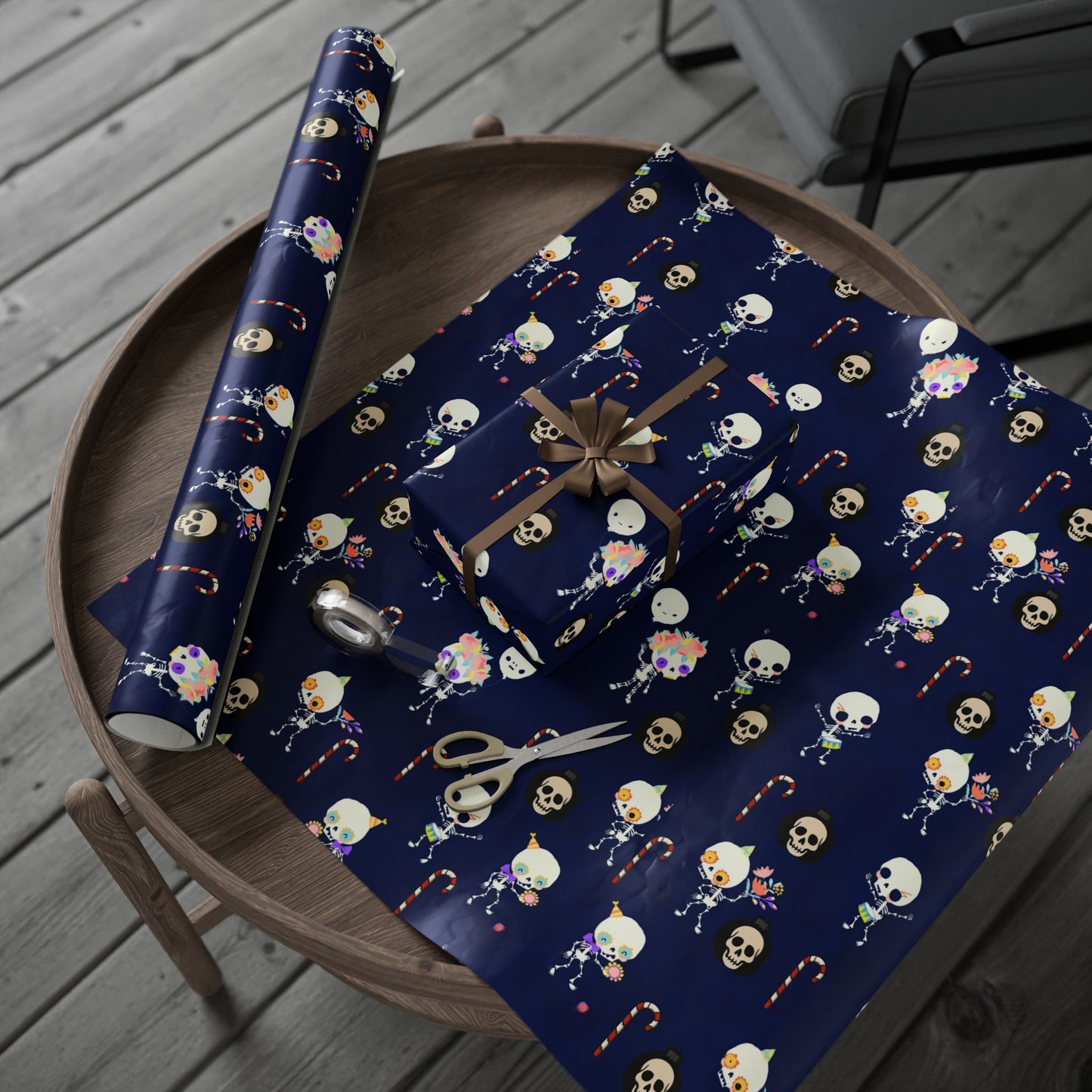 Skulls & Ghouls Christmas Wrapping Paper