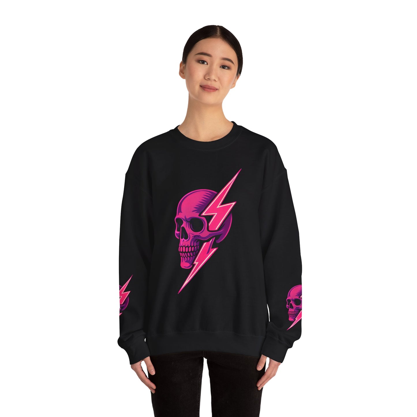 Edgy Skull & Lightning Sweatshirt