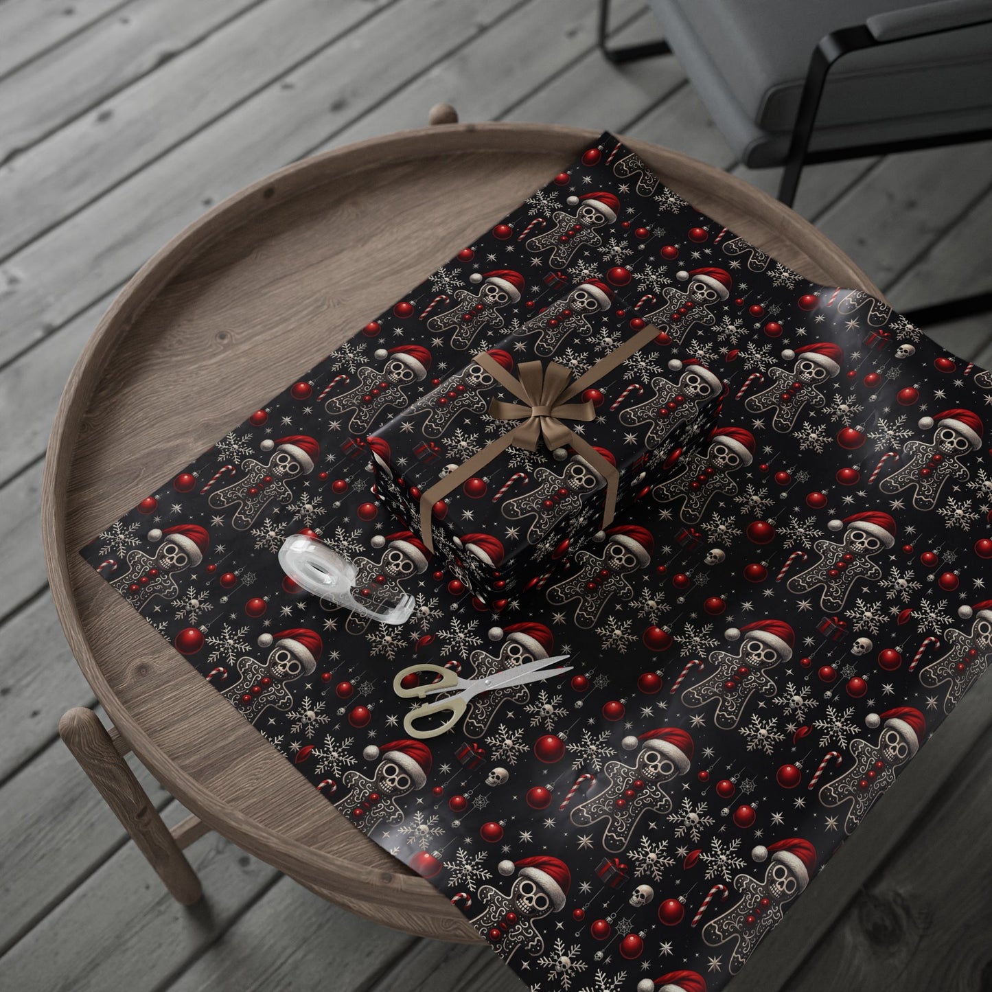 Gothic Holiday Christmas Gift Wrapping Paper