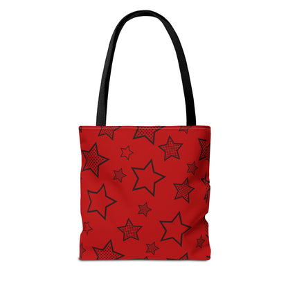 Bolsa de mano divertida con estrellas rojas 