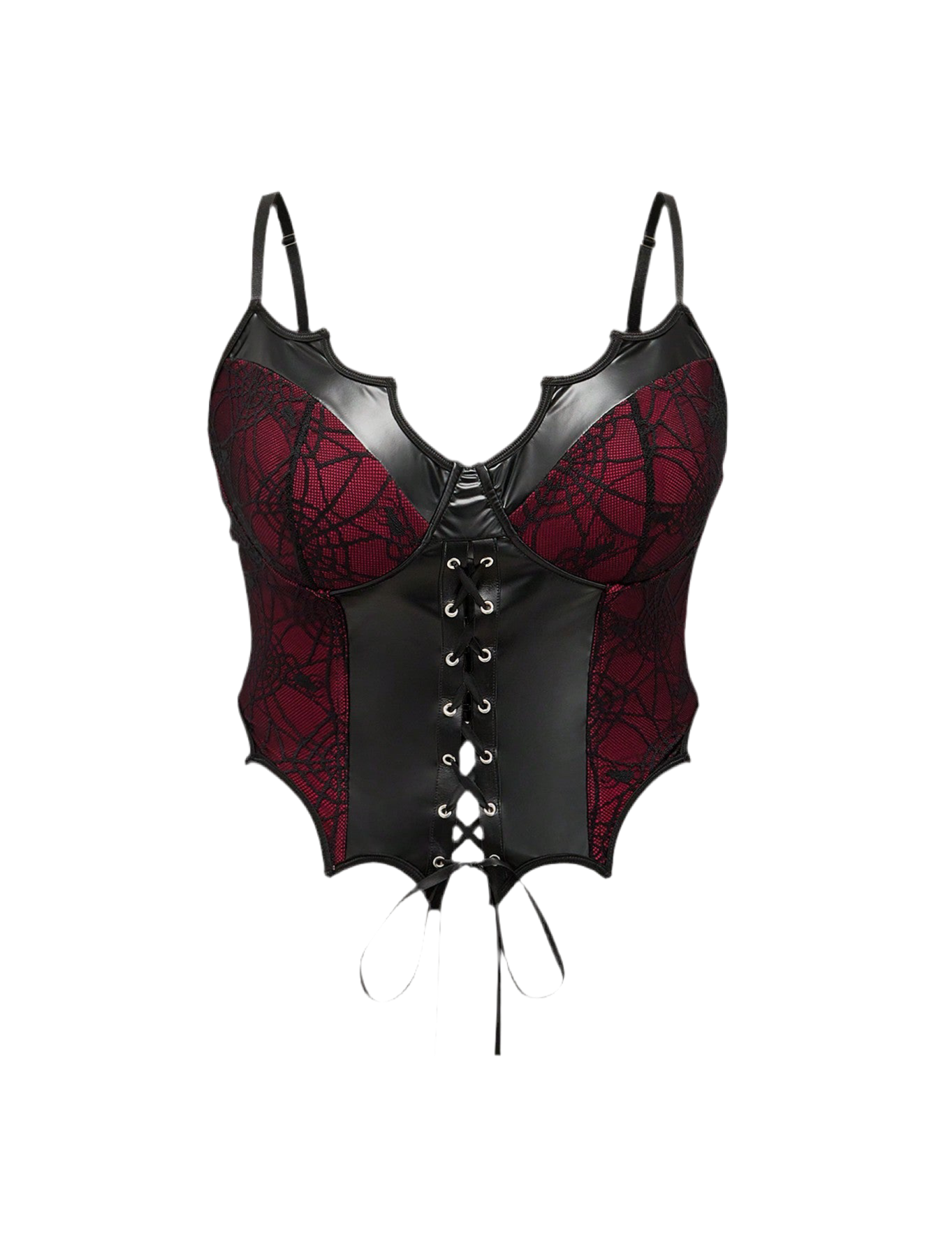 Midnight Web Bat Lace Corset