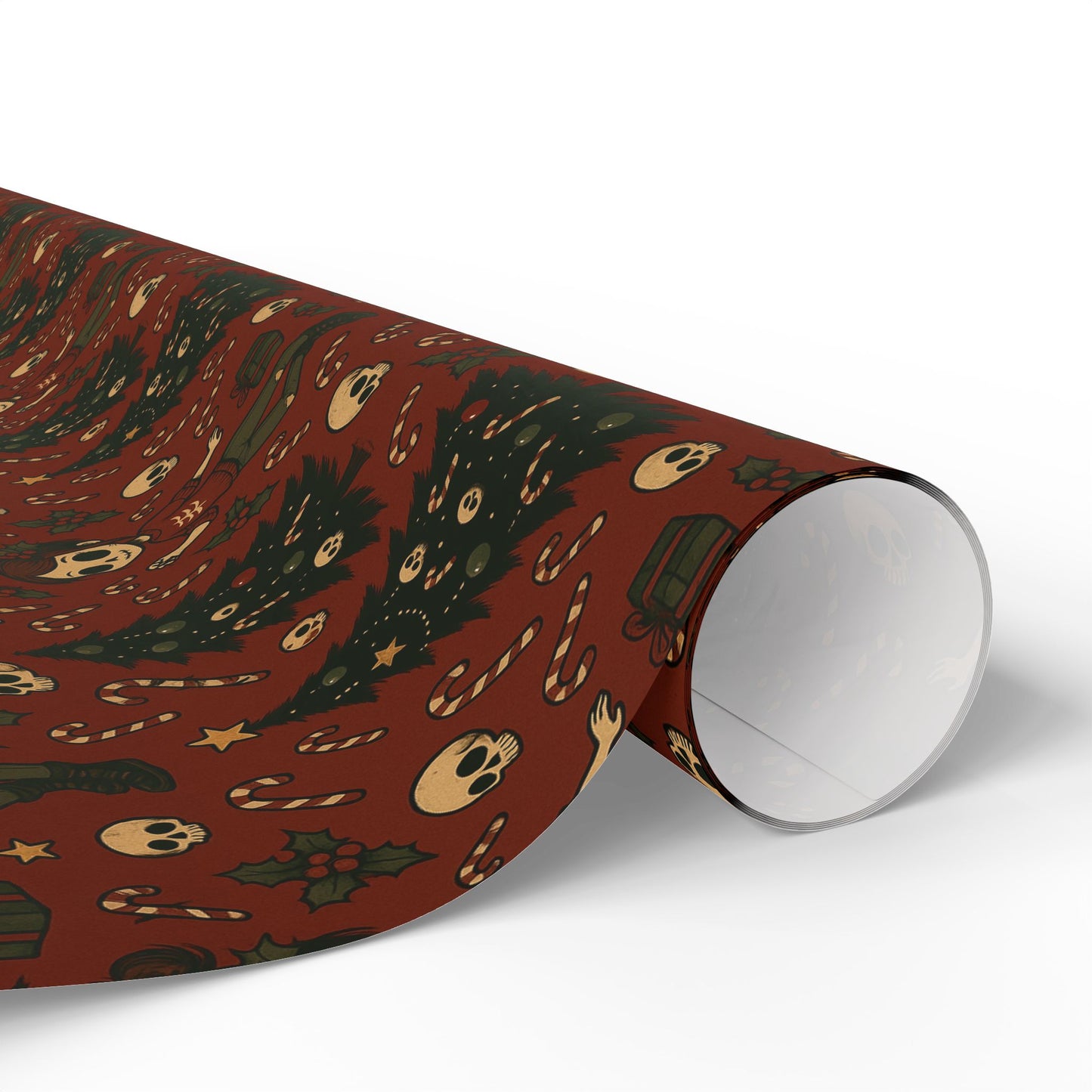 'Miss Sleigh' Gothmas Rebel Skull Gift Wrapping Paper