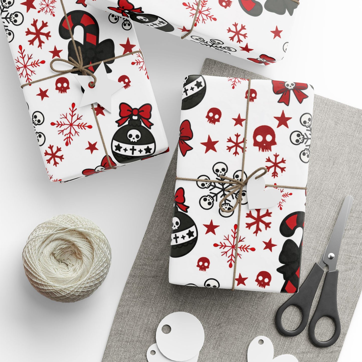 Walking With A Winter Skeleton Holiday Wrapping Paper - Pack of 10