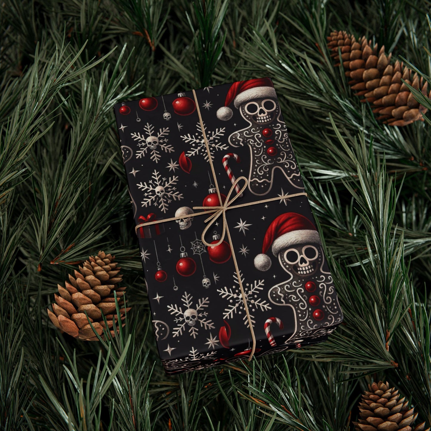 Gothic Holiday Christmas Gift Wrapping Paper