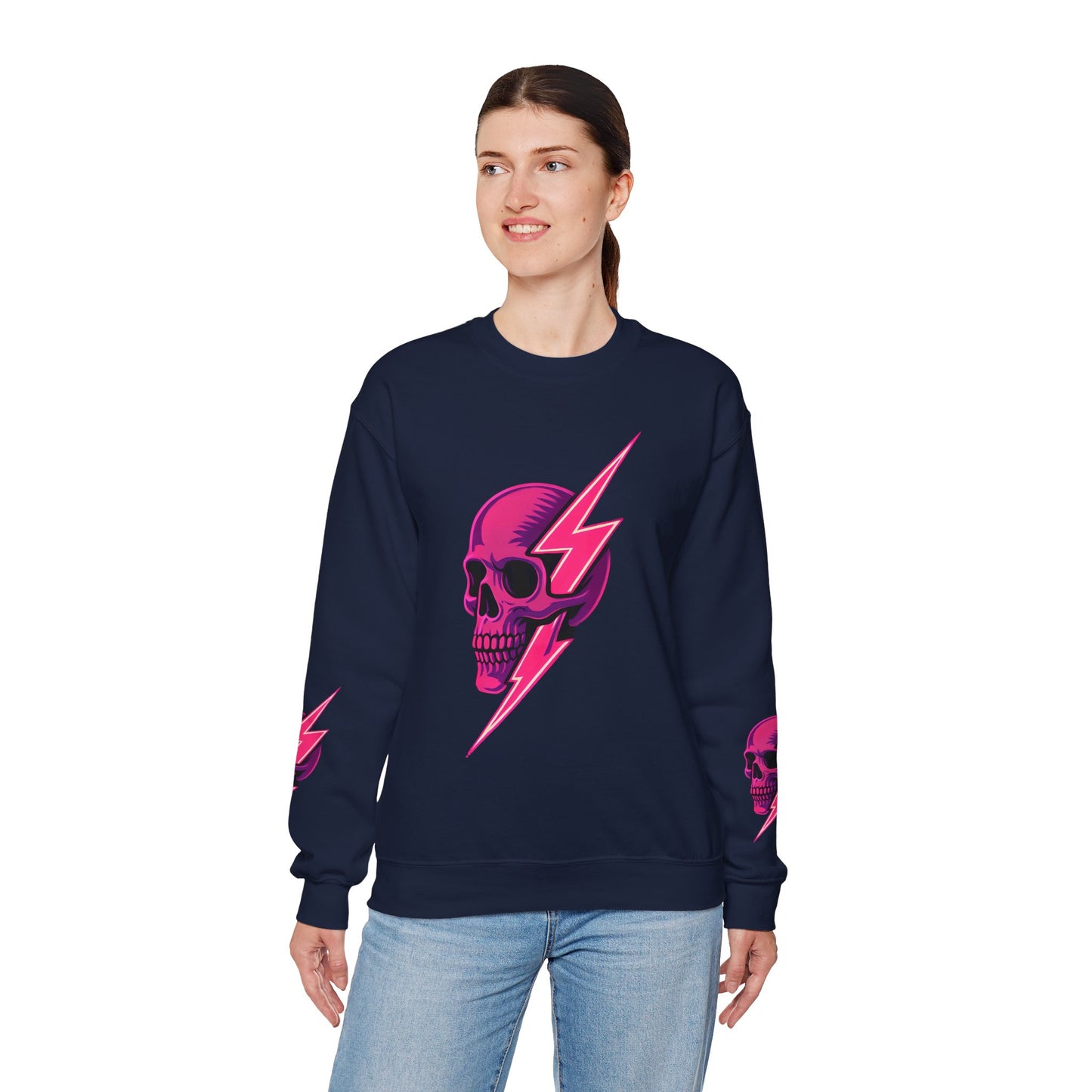 Edgy Skull & Lightning Sweatshirt