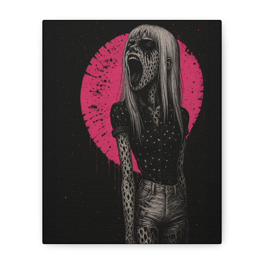 Banshee Scream Matte Canvas Wall Art — 'She Screams Banshee' Stretched Print