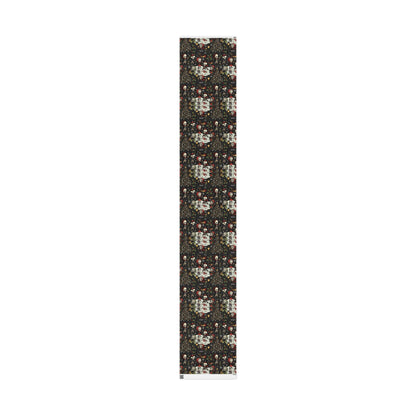 Deck The Halls With Little Skulls In Black Holiday Wrapping Paper In Black - Pack of 10