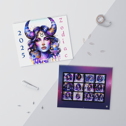 Hermosos calendarios de pared con signos del zodiaco (2025)