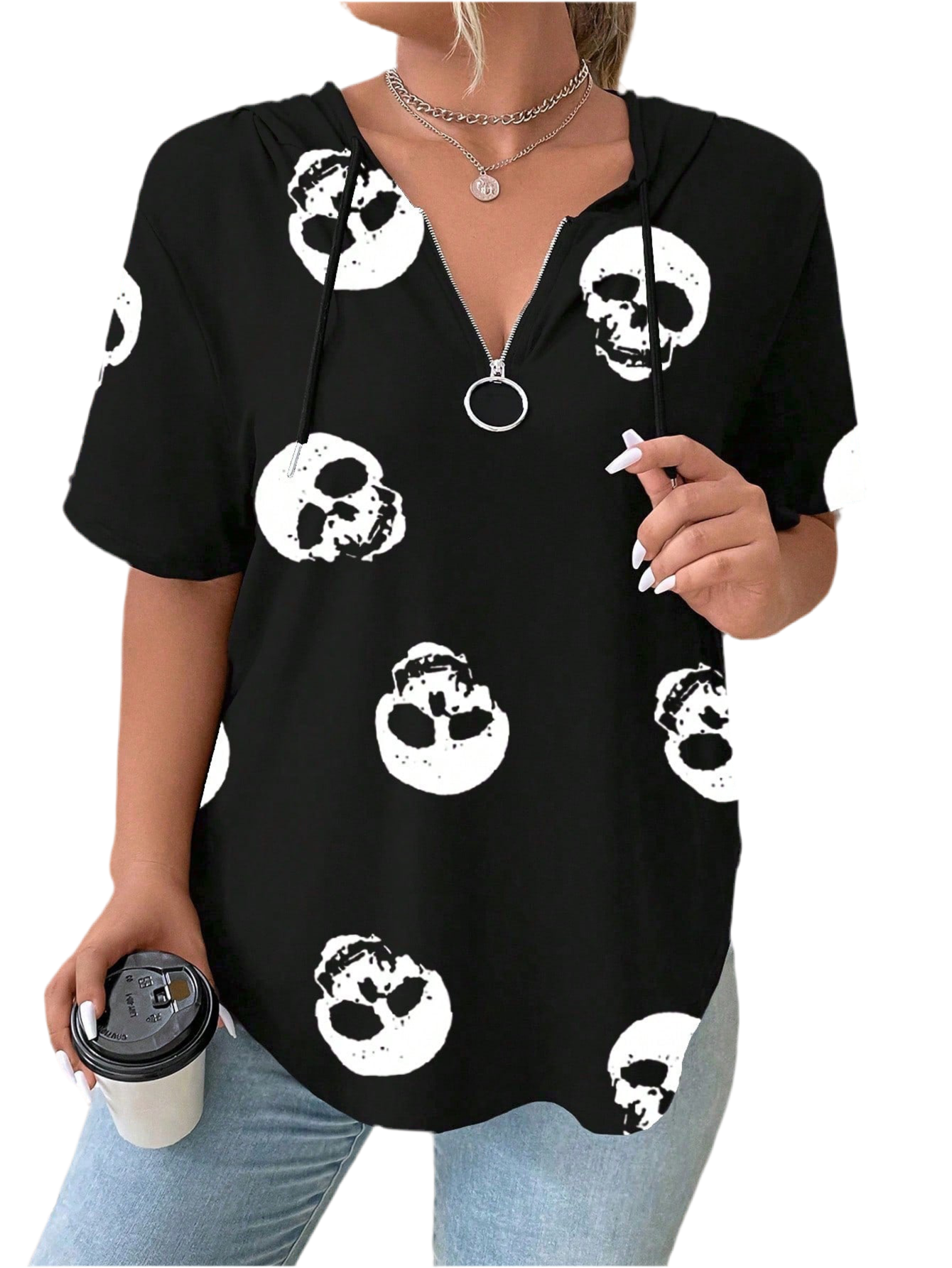 Alternative lace trim dress with crosses - vintage grunge fashion featuring Victorian details and inclusive sizing S-5XL