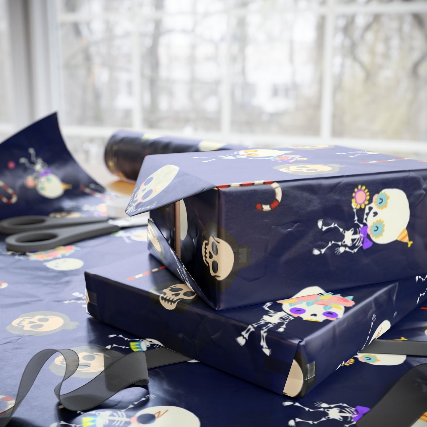 Skulls & Ghouls Christmas Wrapping Paper