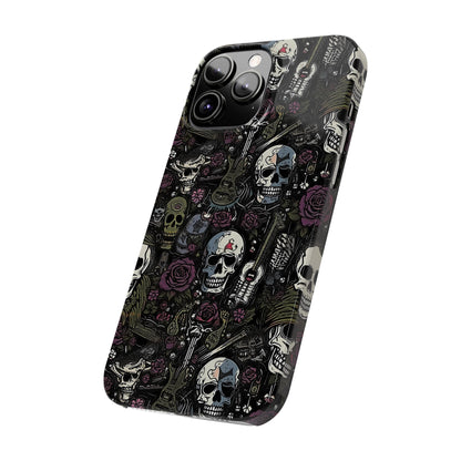 Funda para teléfono morada Rock N Rose