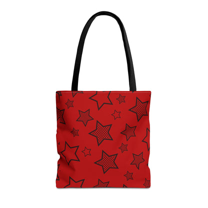 Bolsa de mano divertida con estrellas rojas 