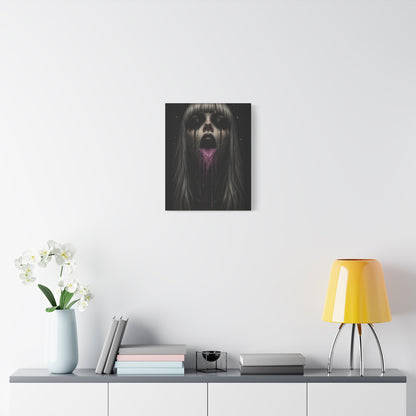 Neon Kiss Matte Canvas Print