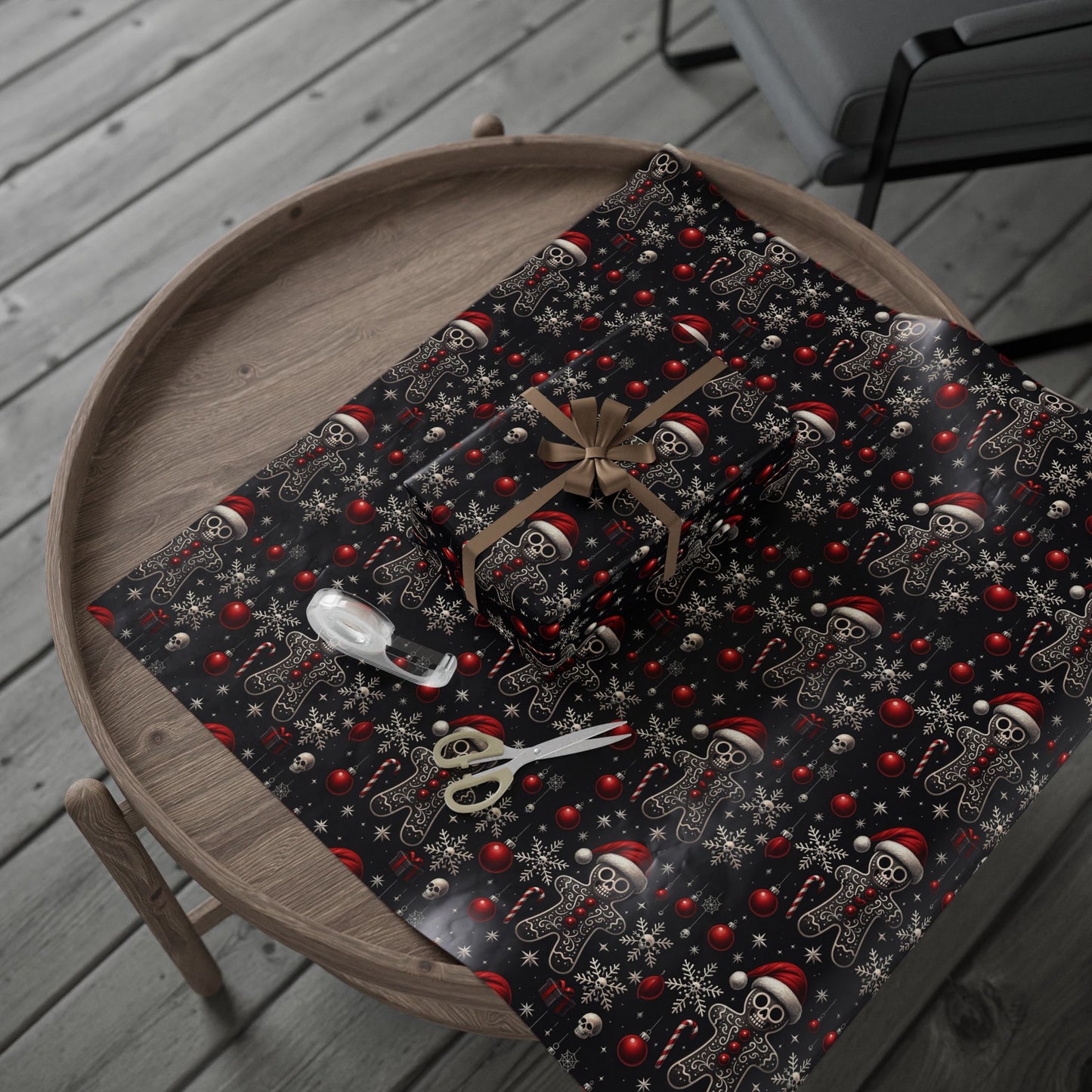 Gothic Holiday Christmas Gift Wrapping Paper