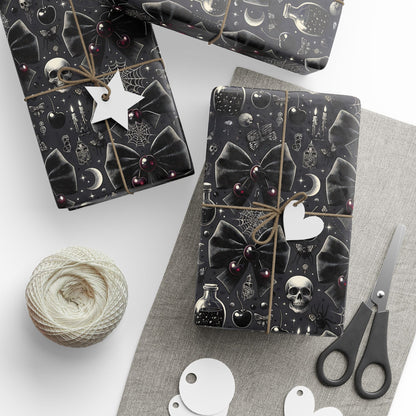Bows, Bells and Remedy Gothic Holiday Wrapping Paper